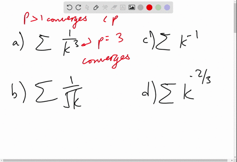 various-p-series-are-given-in-each-case-find-p-and-determine-whether-the-series-converges-a-sum_k1in