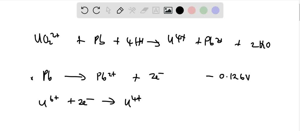 SOLVED:The standard potential for the cell reaction UO2^2+(aq)+Pb(s)+ 4 ...