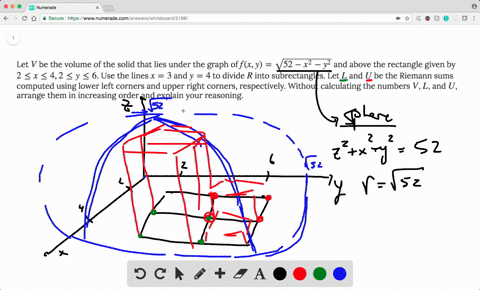 let-v-be-the-volume-of-the-solid-that-lies-under-the-graph-of-fx-y-sqrt52-x2-y2-and-above-the-rectan