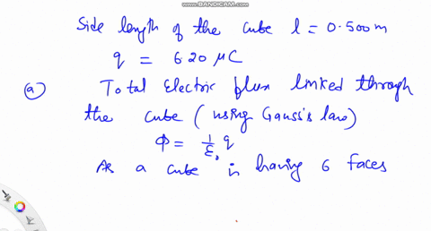 a-620-mu-mathrmc-point-charge-is-at-the-center-of-a-cube-with-sides-of-length-0500-mathrmm-a-what-is