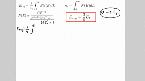 show-that-the-average-kinetic-energy-of-a-conduction-electron-in-a-metal-at-0-mathrmk-is-e_mathrmarg