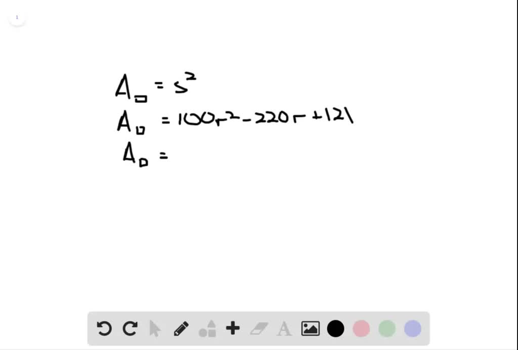 solved-the-given-expression-represents-the-area-find-the-side-length