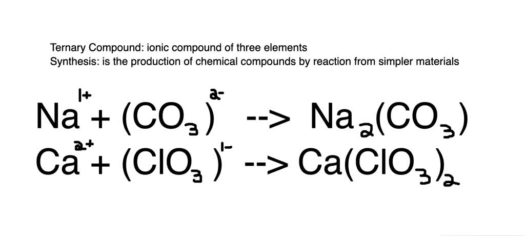 Why is the formation of a ternary compound also a syn… - SolvedLib