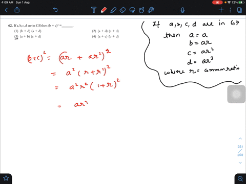 if-a-b-c-d-are-in-gp-then-bc2-_______-1-bdad-2-adcd-3-abcd-4-acbd