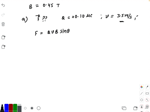 a-045-t-magnetic-field-points-due-east-a-find-the-magnitude-and-direction-of-the-force-on-a-010-mu-c