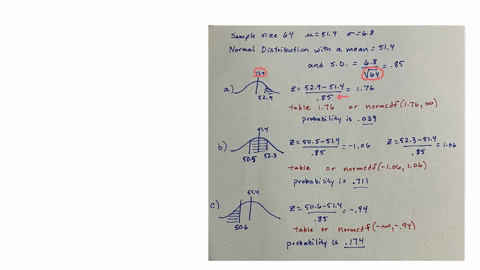 a-random-sample-of-size-64-is-taken-from-a-normal-population-with-mu514-and-sigma68-what-is-the-prob