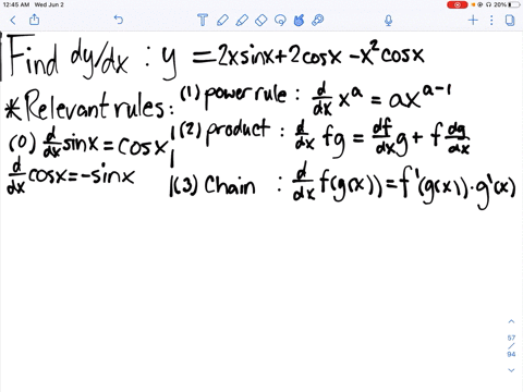 find-the-derivatives-of-the-given-functions-y2-x-sin-x2-cos-x-x2-cos-x-2