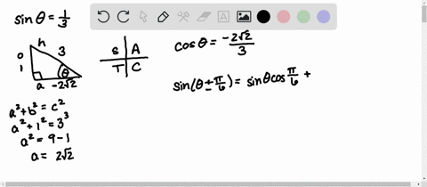 if-sin-thetafrac13-theta-in-quadrant-ii-find-the-exact-value-of-a-cos-theta-b-sin-leftthetafracpi6-2