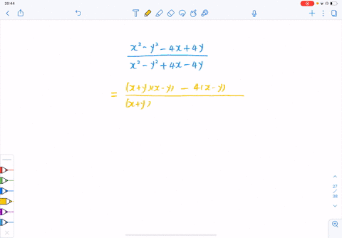 reduce-each-fraction-to-simplest-form-fracx2-y2-4-x4-yx2-y24-x-4-y