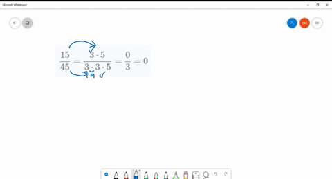 explain-the-error-made-below-in-simplifying-frac1545-frac1545frac3-cdot-53-cdot-3-cdot-5frac030