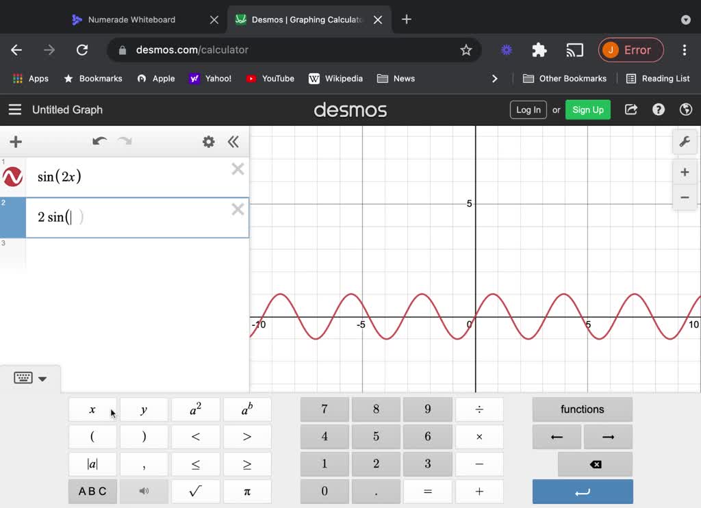 SOLVEDVerify the identity by graphing the right and left hand sides on
