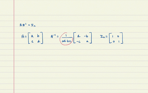 SOLVED:Verify by direct multiplication that the given matrices are ...