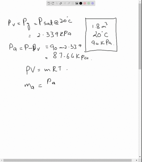 a-18-m3-tank-contains-saturated-air-at-20circ-mathrmc-and-90-kpa-determine-a-the-mass-of-the-dry-air
