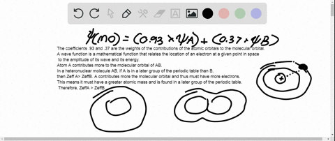 the-normalized-wavefunction-for-a-bonding-mathrmmo-in-a-heteronuclear-diatomic-molecule-ab-is-given-