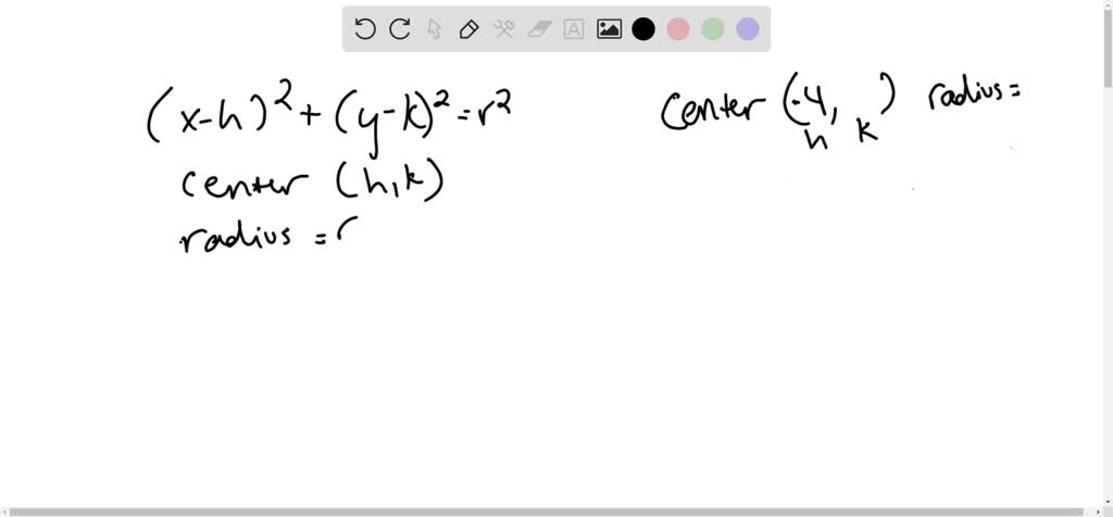 SOLVED:Write the equation of each circle from the given graph.