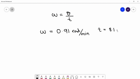 use-the-formula-omegafracthetat-to-find-the-value-of-the-missing-variable-omega091-radian-per-min-t8