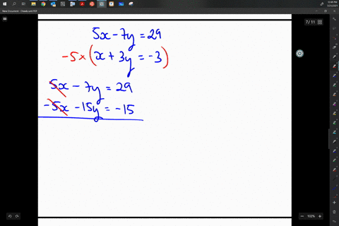 in-the-following-exercises-solve-the-systems-of-equations-by-substitution-leftbeginarrayl-5-x-7-y29-
