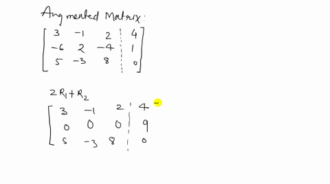 SOLVED:Solve each system using matrices. If there is no solution or if ...