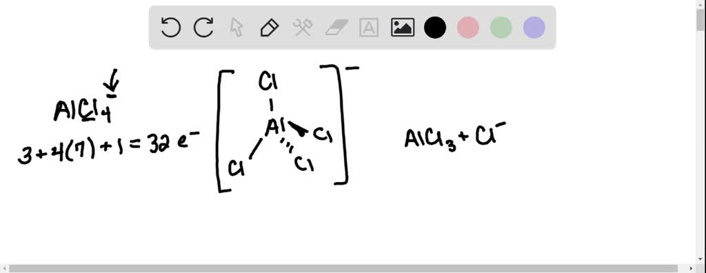 SOLVED: Draw a Lewis structure for the tetrachloraluminate ion, AlCl4 ...