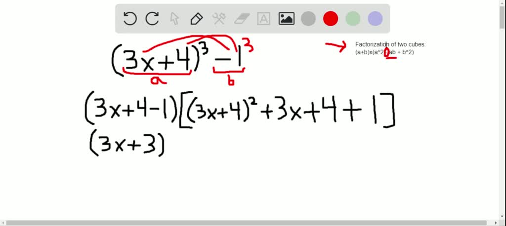 use polynomial identities to factor 64x 3 1