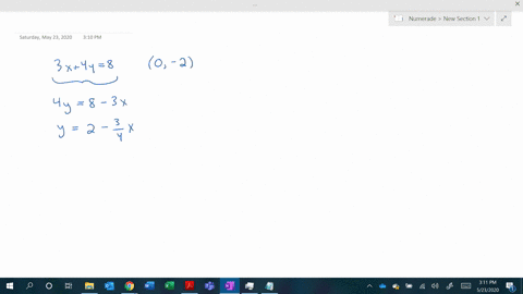 24-find-the-equation-of-the-line-perpendicular-to-3-x4-y8-and-through-the-point-0-2-write-the-result