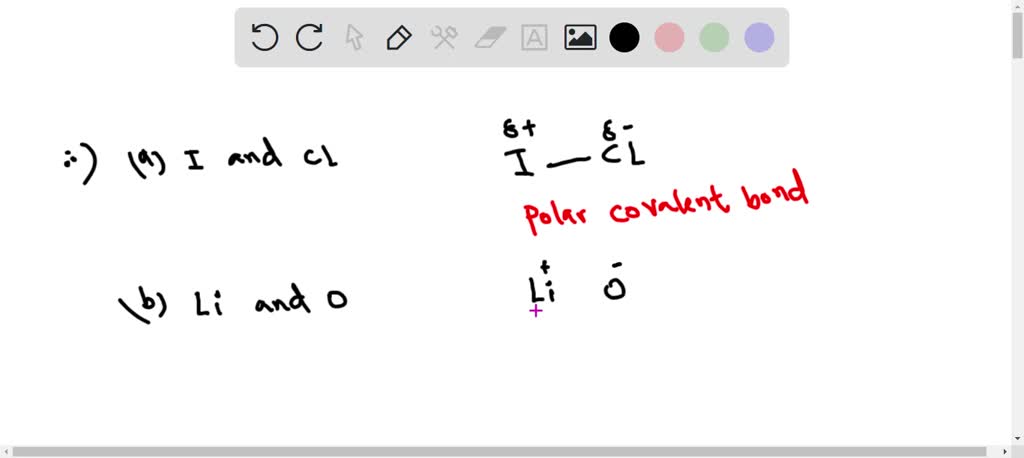 SOLVED:Use electronegativity differences to classify bonds between the ...