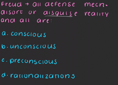 freud-believed-that-all-defense-mechanisms-distort-or-disguise-reality-and-all-are-a-conscious-b-unc