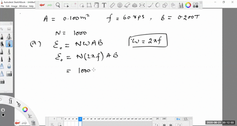 a-coil-of-area-0100-mathrmm2-is-rotating-at-600-revs-with-the-axis-of-rotation-perpendicular-to-a-02