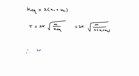 a-block-of-mass-m-is-attached-to-four-unstretehed-massless-springs-of-spring-constant-k_1-and-k_2-as