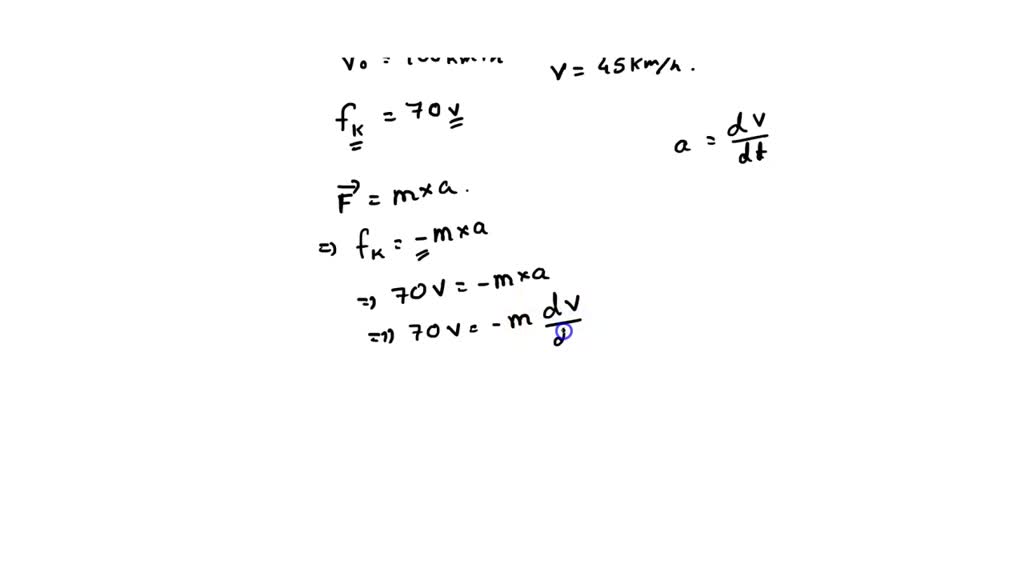 SOLVEDA boat is slowed by a frictional force F(v). Its velocity decreases according to the