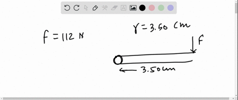 a-force-of-112-mathrmn-is-applied-to-a-shaft-of-radius-350-mathrmcm-what-is-the-torque-on-the-shaft
