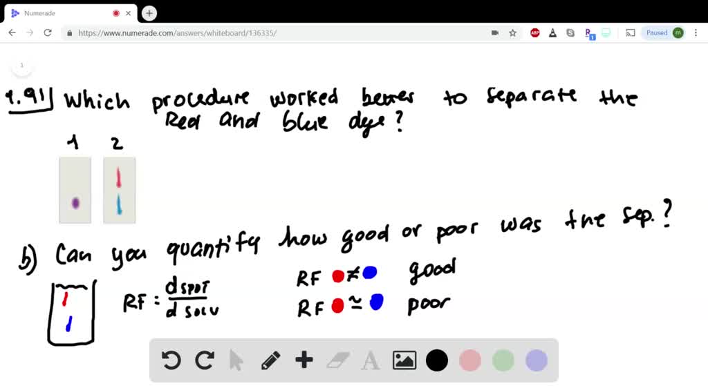 Solvedpaper Chromatography Is A Simple But Reliable Method For Separating A Mixture Into Its 3068