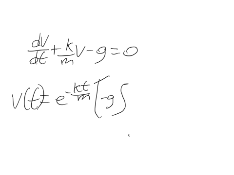 the-speed-vt-of-a-falling-object-can-sometimes-be-modeled-by-m-fracd-vd-tm-g-k-v-or-fracd-vd-tfrac-2