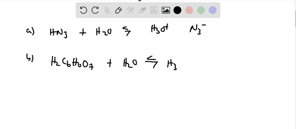 SOLVED:Write the chemical equation for the ionization of the following ...