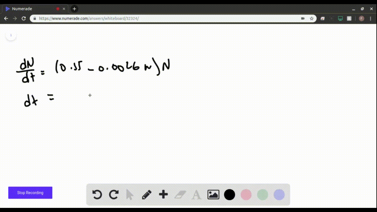 SOLVED: The logistic differential equation Suppose that the per capita ...