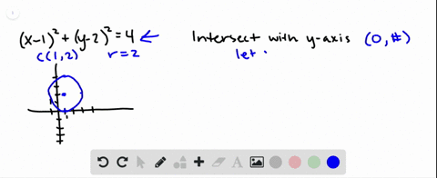 solve-each-problem-determine-all-points-of-intersection-of-the-circle-x-12-y-224-with-the-y-axis