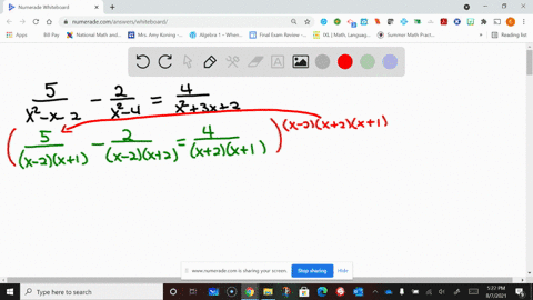 solve-the-equation-see-examples-5-7-frac5x2-x-2-frac2x2-4frac4x23-x2