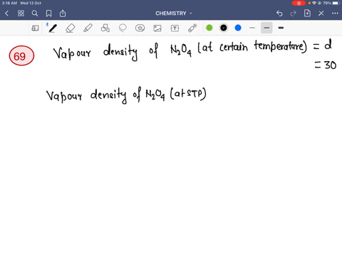 the-vapour-density-of-mathrmn_2-mathrmo_4-at-a-certain-temperature-is-30-what-is-the-percentage-di-3