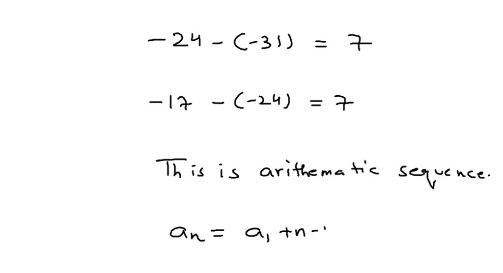 SOLVED:Determine whether each sequence is arithmetic or geometric. Then ...