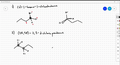 draw-structures-for-each-of-the-following-molecules-a-s-1-bromo-1-chlorobutane-b-2-r-3-r-23-dichloro
