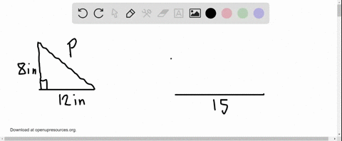 SOLVED:Triangle P has a base of 12 inches and a corresponding height of ...