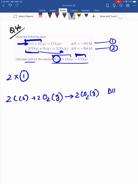 given-the-following-data-beginarrayllmathrmcsmathrmo_2g-rightarrow-mathrmco_2g-delta-h-393-mathrmk-2