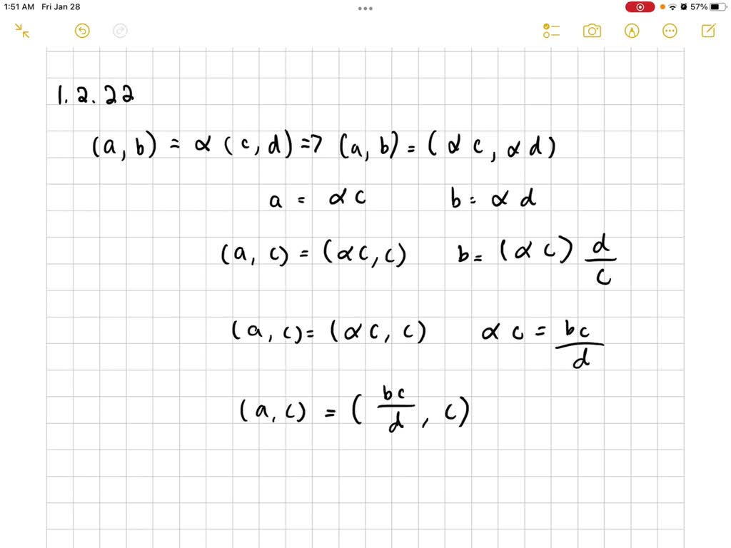 If (a, B) Is A Multiple Of (c, D) With A B C D ≠0, Show That (a, C) Is ...