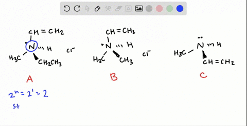 compound-a-has-two-stereoisomers-but-compounds-mathrmb-and-mathrmc-exist-as-single-compounds-explain