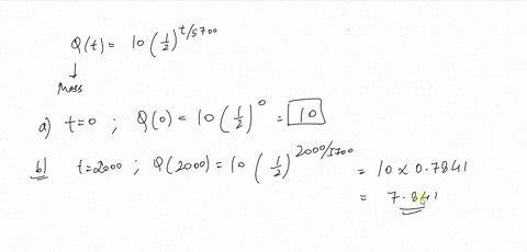 let-q-represent-a-mass-in-grams-of-carbon-14left14-mathrmcright-whose-half-life-is-5700-years-the-qu