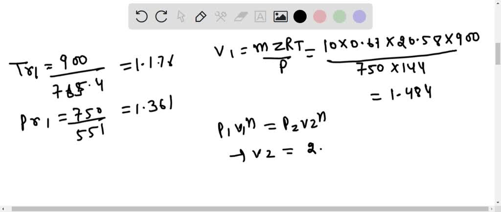 SOLVED:A flow of 10 lbm / s butane gas at 900 R, 750 lbf / in . ^2 ...