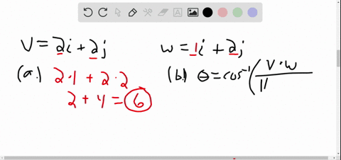 SOLVED:( a ) find the dot product \mathbf{v} \cdot \mathbf{w} ; (b ...
