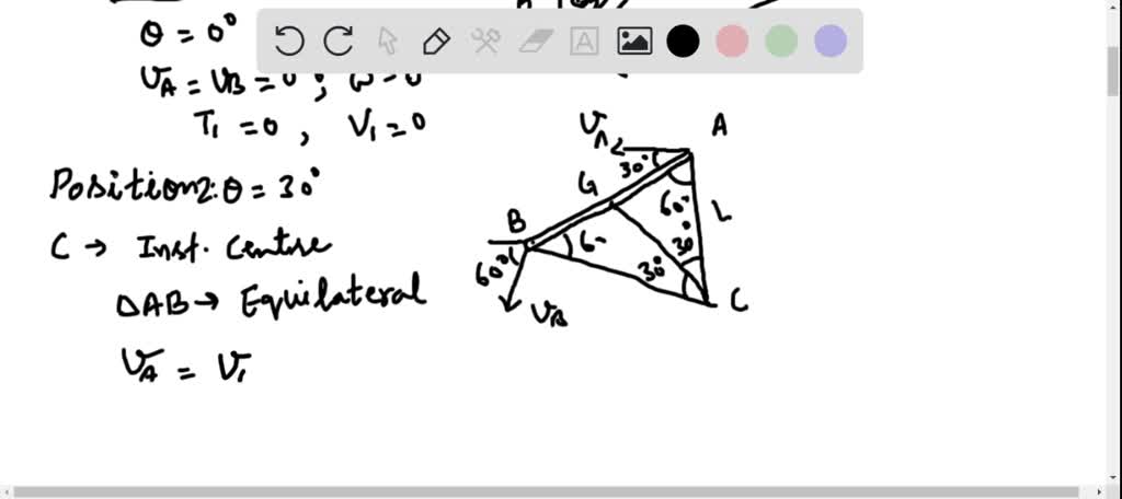 The motion of the uniform rod $A B$ is guided by small wheels of negligible mass that roll on the surface shown. If the rod is released from rest when $\theta=0,$ determine the velocities of $A$ and $B$ when $\theta=30^{\circ} .$