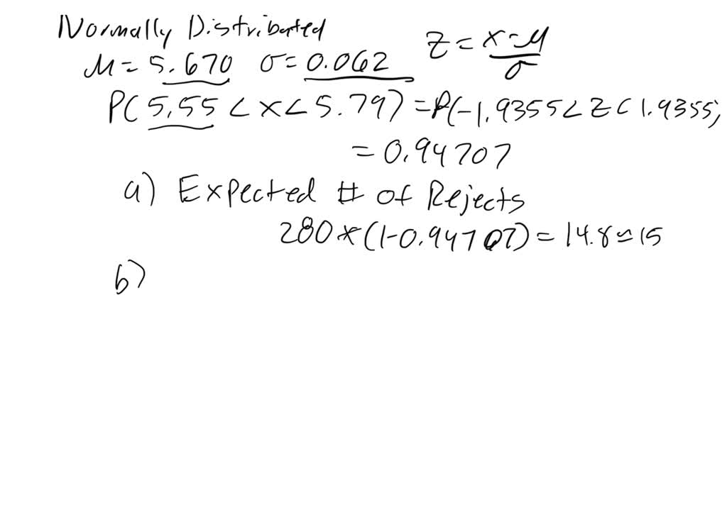 SOLVED:Currently, quarters have weights that are normally distributed ...