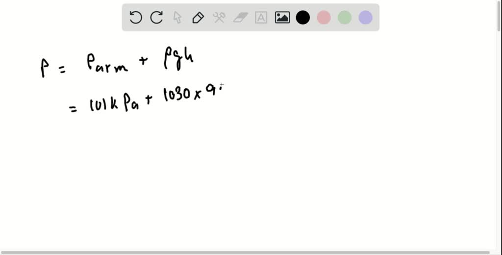 Determine the pressure exerted on a diver at 45 m below the free